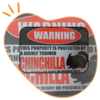 Plaque déco métal - Warning chinchilla