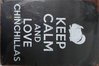 Plaque déco métal - Keep calm & love chinchilla